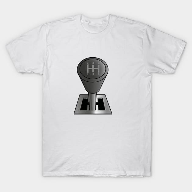 Manual Car Gear Shifter T-Shirt by CatsAreAmazing1